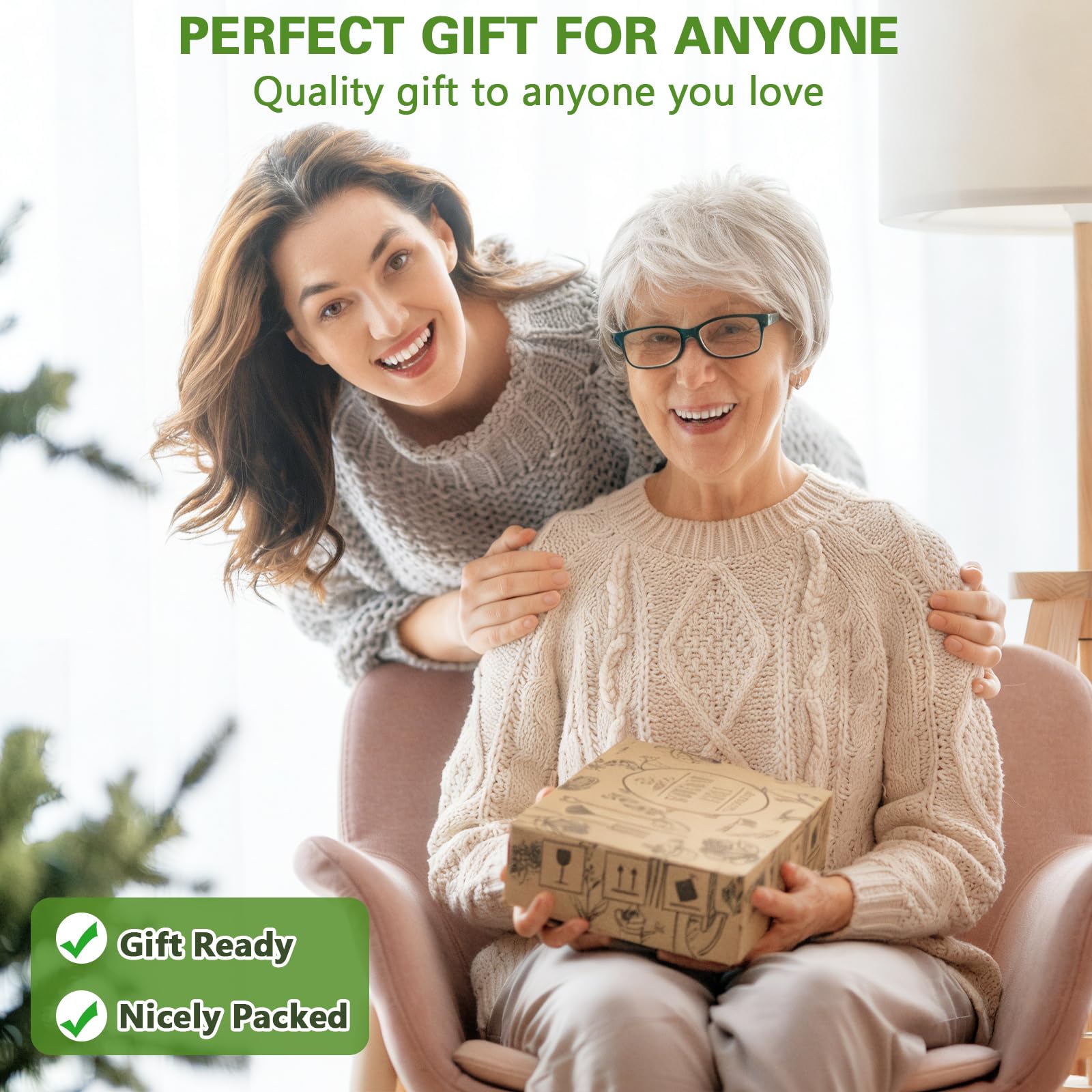 Set di Attrezzi da Giardinaggio,8 Pezzi Giardino in Acciaio Inossidabile,Attrezzi da Giardino Resistenti,Kit Giardinaggio Completo,Regali da Giardino Ideale per Donna Uomo