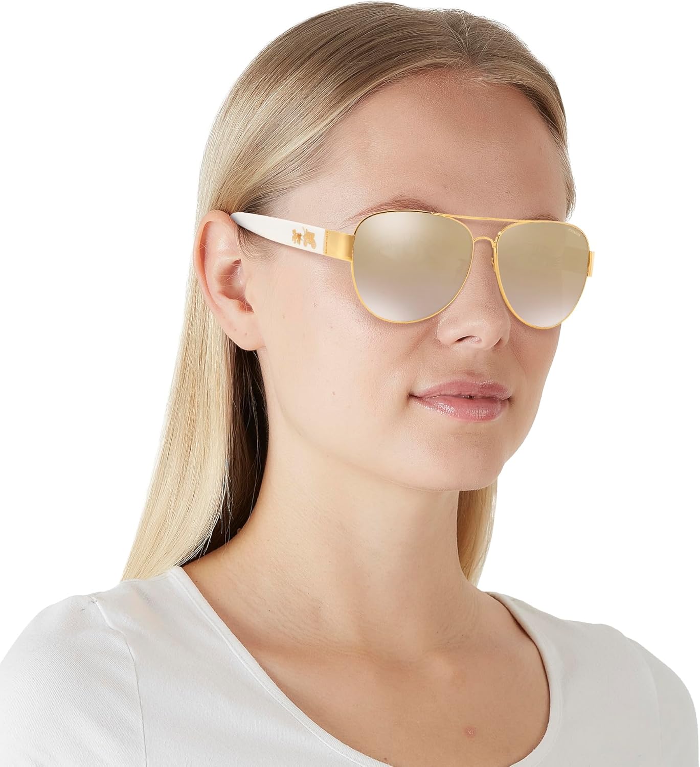 COACH womens Hc7059 Aviator Sunglasses