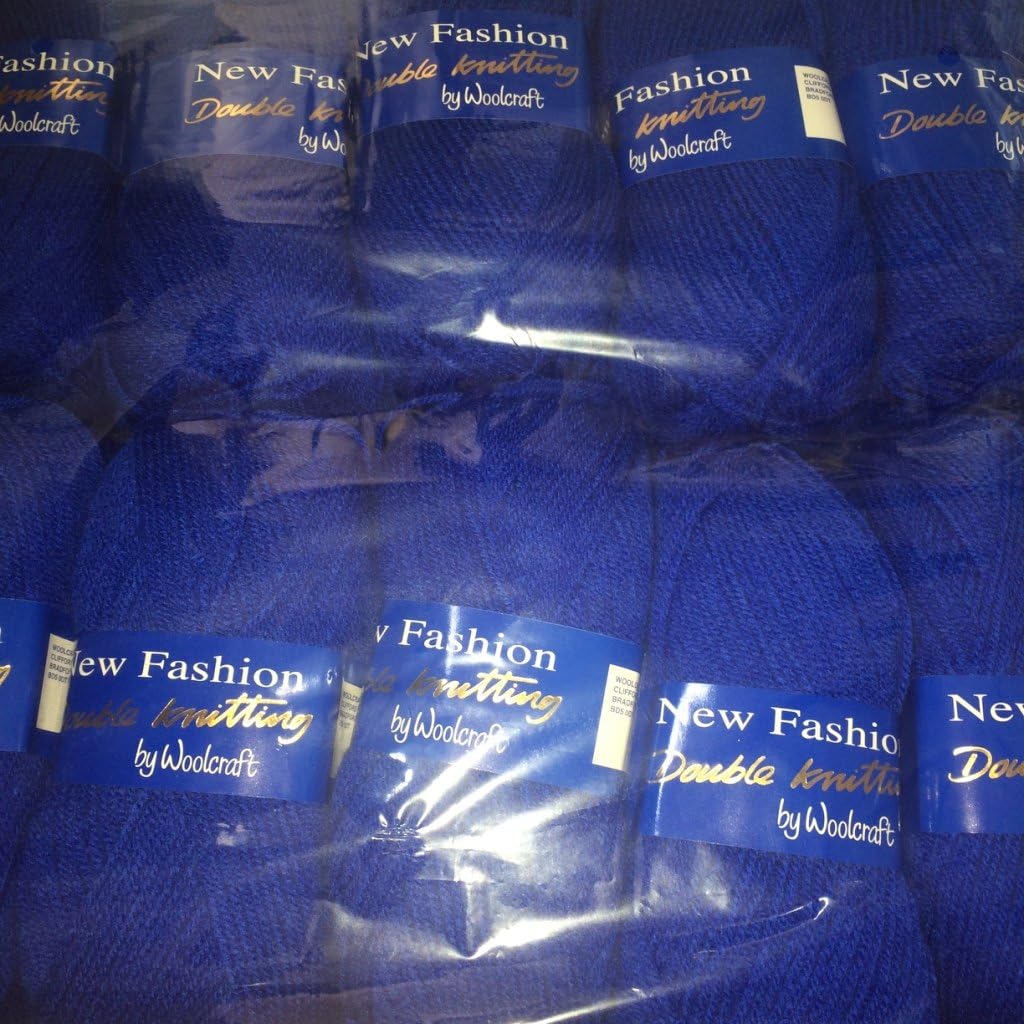 5 x 100g Woolcraft Dk Double Knitting Wool, Yarn (5 x 100g Royal 622), 100g/300m