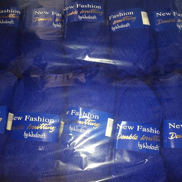 5 x 100g Woolcraft Dk Double Knitting Wool, Yarn (5 x 100g Royal 622)