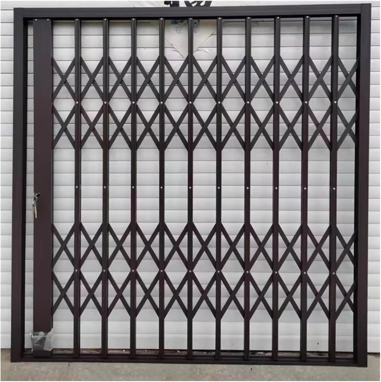 Retractable Aluminum Alloy Burglar Bars for Windows, Outdoor & Indoor Security Sliding Gate, Anti-Theft Window Locks (W95xH180cm/38x71in)