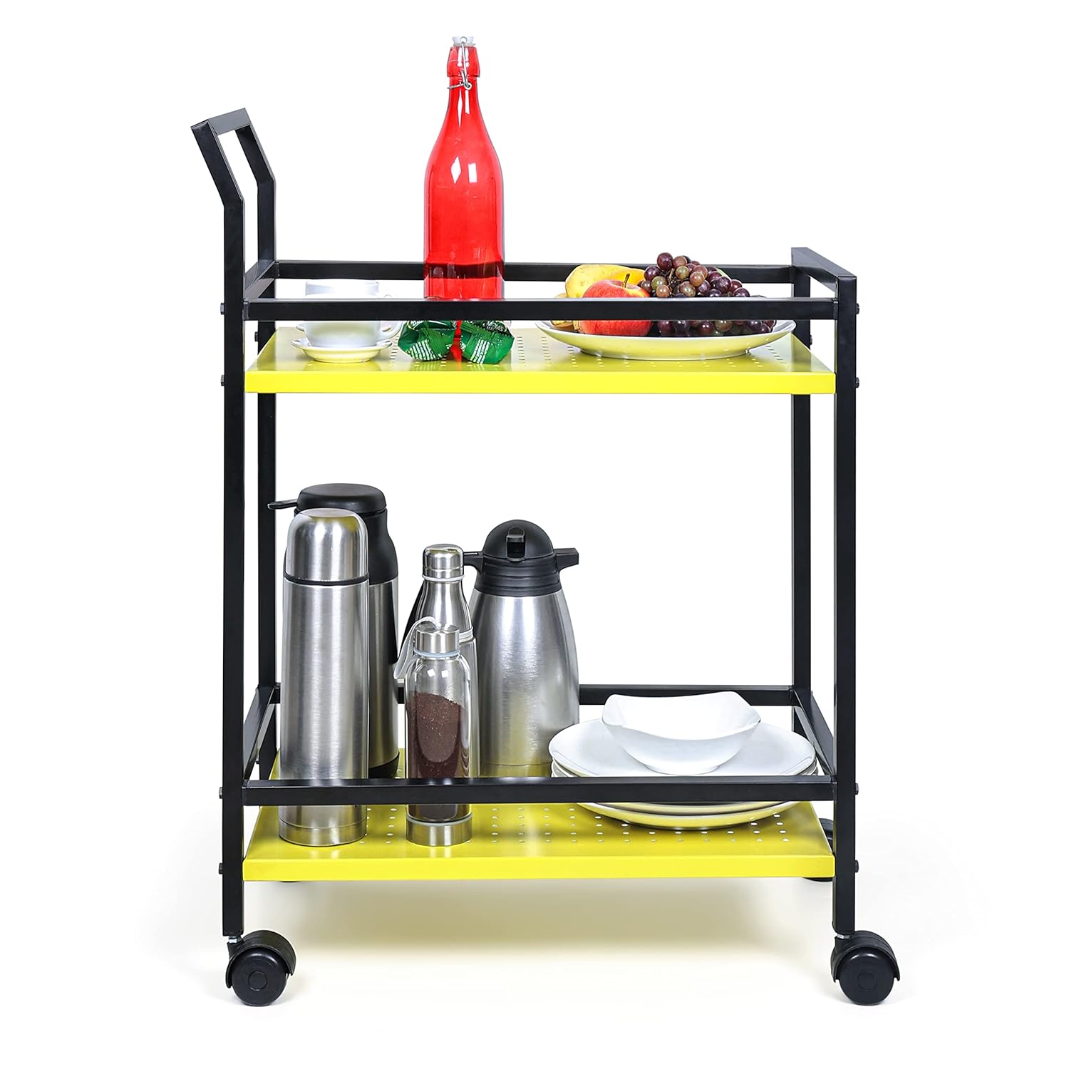 Livzing 2 Tier Kitchen Serving TrolleyHome Storage Organizer Trolley