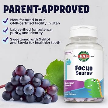 Kal Focus-Saurus Grape, 30 Count