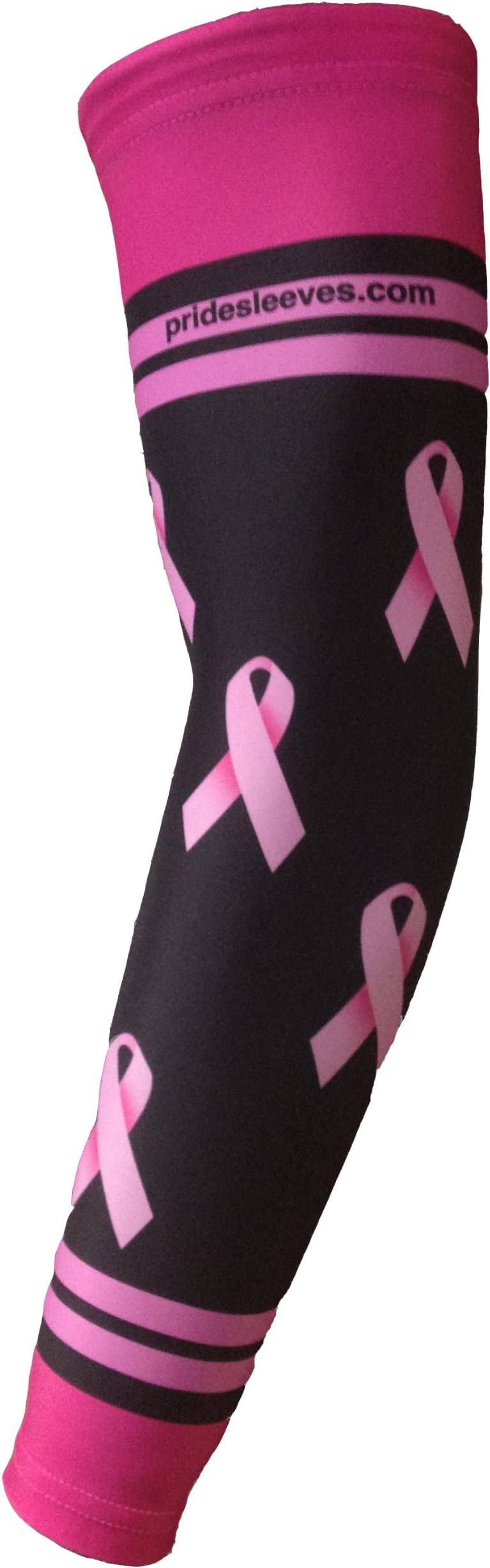 One Pair of Black and Pink Ribbon Sublimated Arm Sleeves