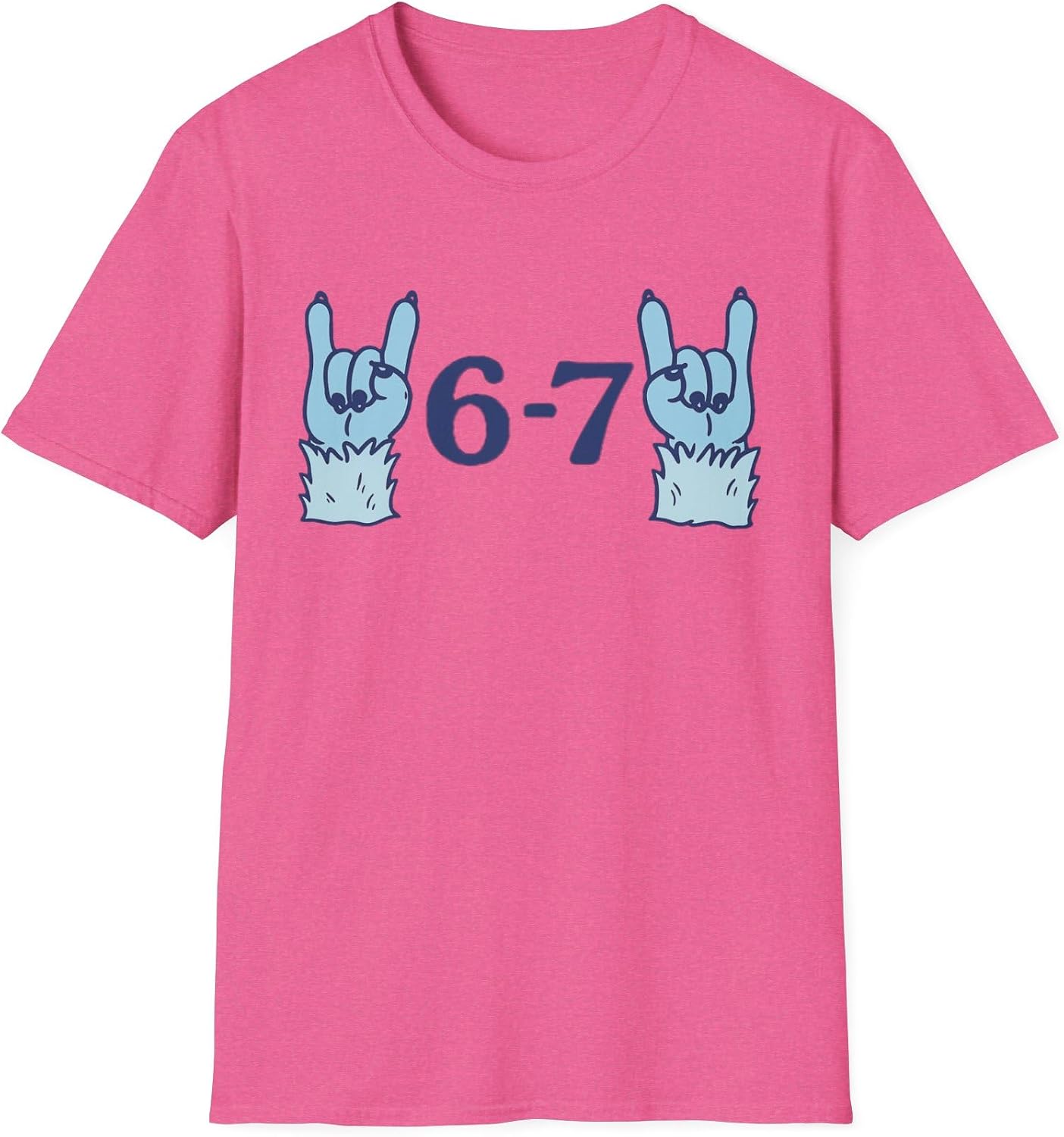 6-7 Meme Shirt, Viral Number Tee with Cryptid Hands