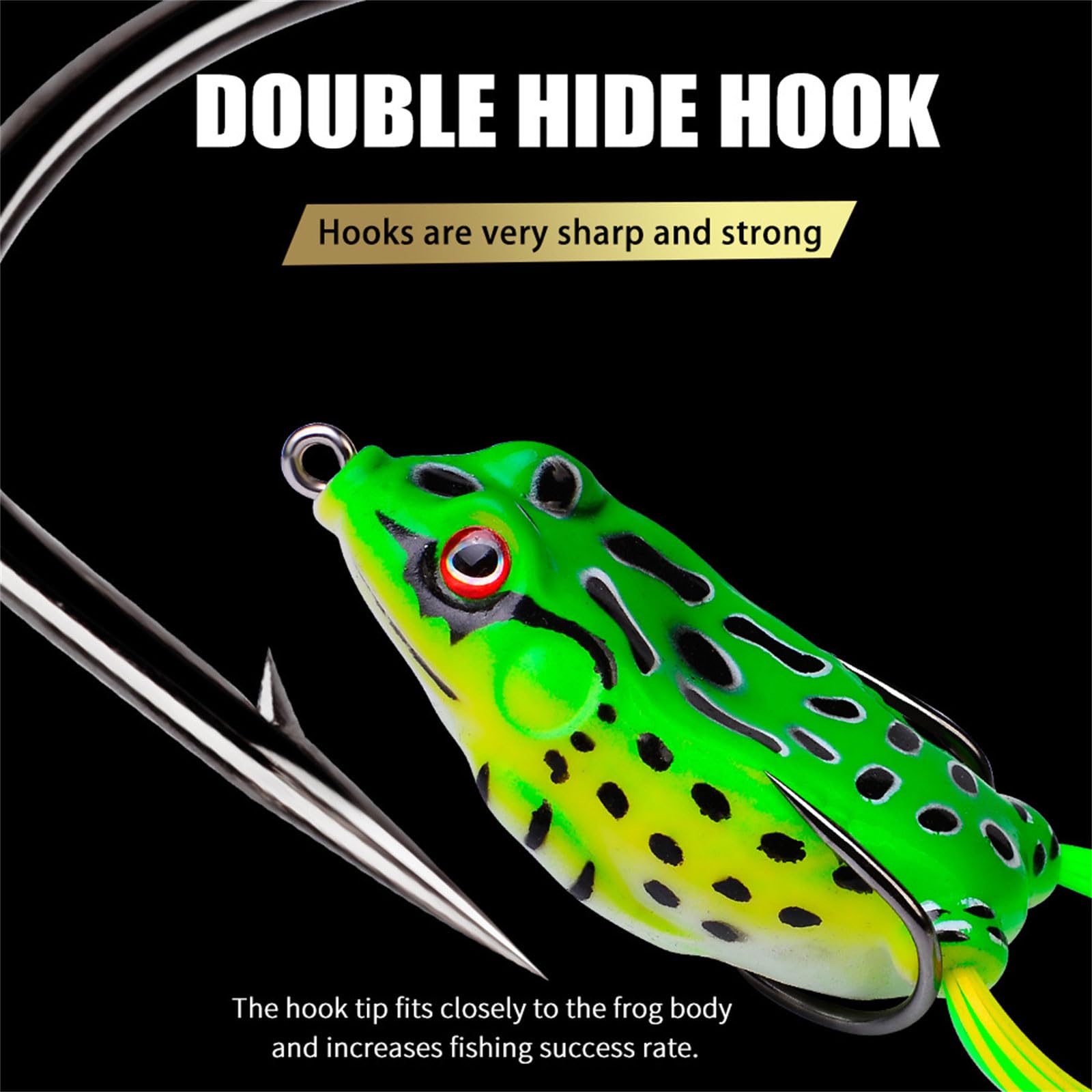 Leurres Souples Silicone Grenouille 2 Pièces - Double Hameçon, 9 Cm, Pour Bass, Truite, Brochet En Eau Douce/Mer - 10
