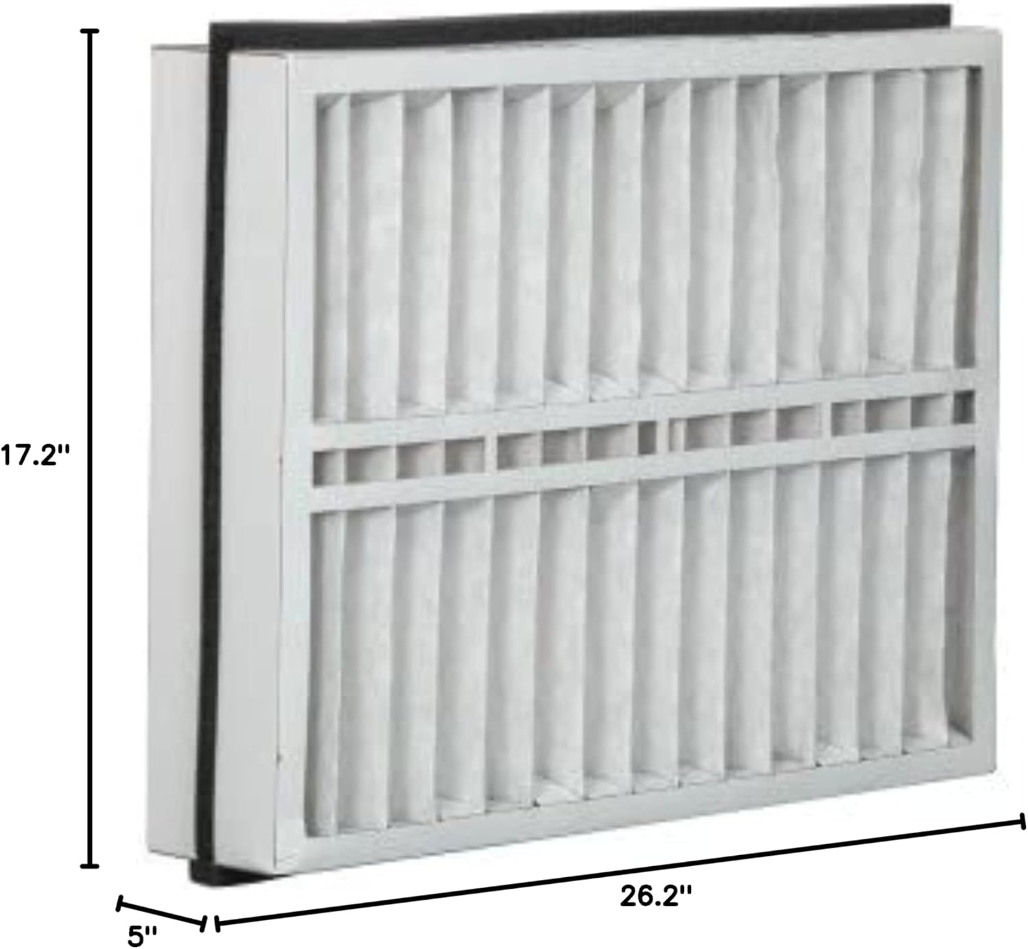 Aerostar 17 1/2 x27x5 MERV 8 Pleated Replacement Air Filter for Trane BAYFTFR17M, 2 Pack (Actual Size: 17 1/5" x 26 1/5" x 5")