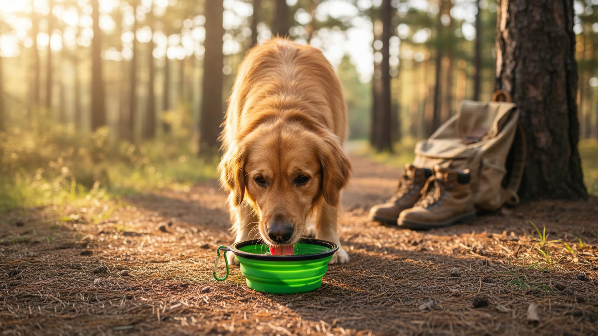 Silikon Faltbarer Haustierfutter Wasser-Futterspender Faltbarer Reisenapf für Hund und Katze, Outdoor Tragbar (Grün)