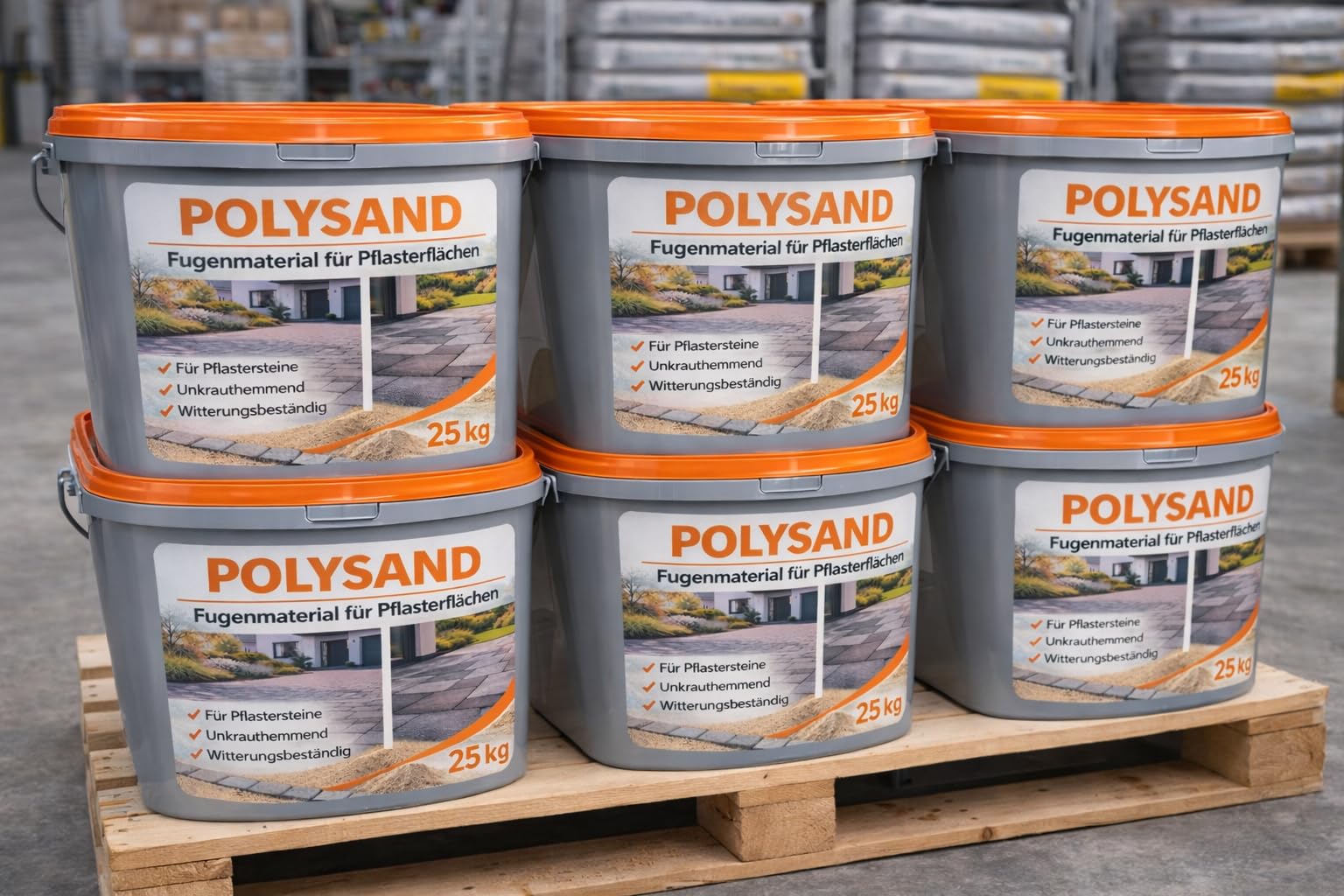 Polymerfugensand Kieselgrau 15 kg – selbsthärtender Fugensand für Fugen 2–12 mm, unkrauthemmend & ameisensicher, für Betonpflaster, Terrassenplatten & Einfahrt