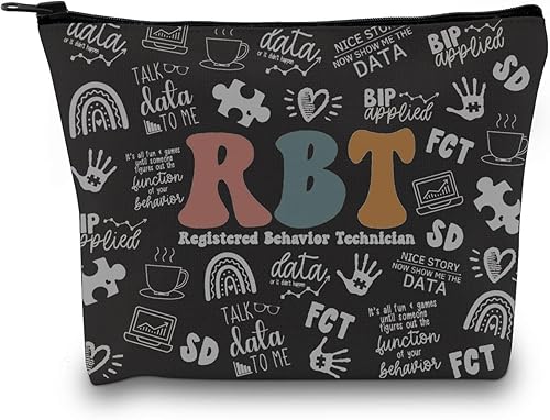 Miniatura 8 de Regalo de técnico de comportamiento registrado RBT regalo de terapeuta de comportamiento con cremallera bolsa de maquillaje para ABA BCBA Behavior