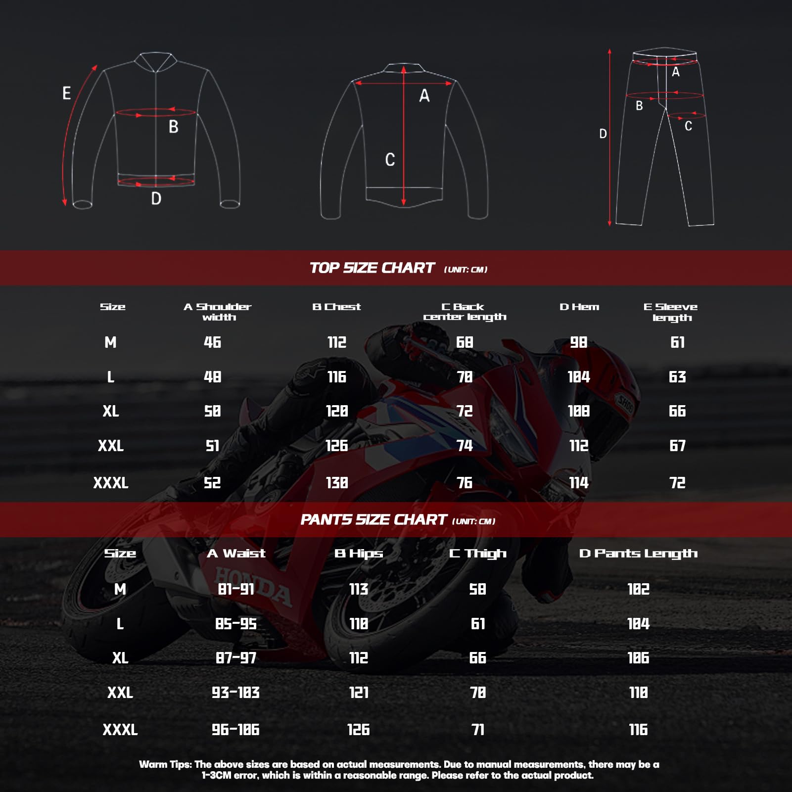 Chaqueta de Moto Impermeables Traje,Motocicleta Chaquetas a Prueba de Viento Equipo de Protección de Cuerpo Completo Blindado Otoño Verano Invierno para Hombres (Negro,XXL)