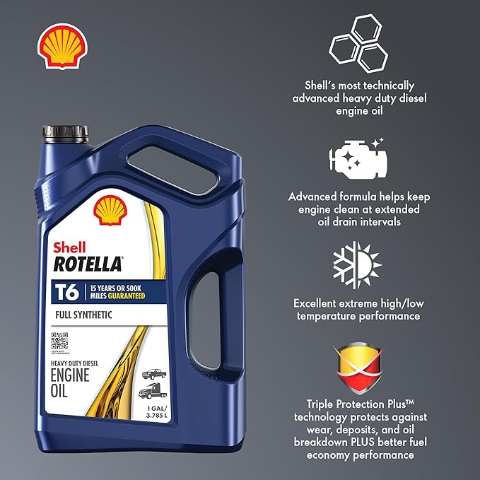 Shell Rotella T6 Sintético 15W-40 Aceite Motor Diésel 1 Galón (3) miniatura 4