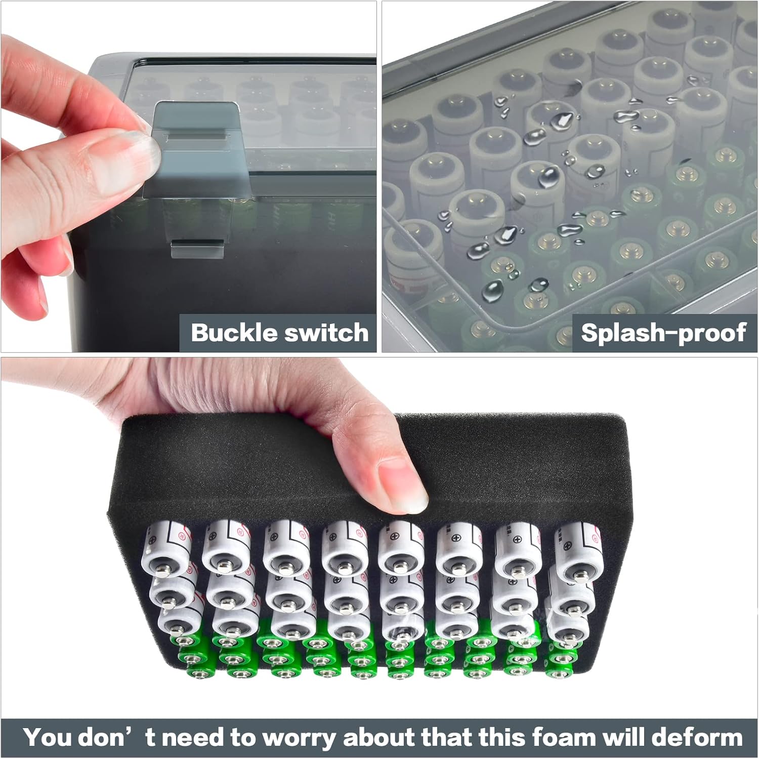 FULLCASE Flash Drive Case USB Memory Stick SD Card Storage Organizer, Battery Storage Organizer Holder Holds 54 AA AAA Batteries