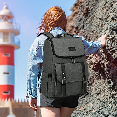 Miniatura 7 de Mochila de trabajo para laptop para mujeres y hombres, mochilas de viaje para computadora de 15.6 pulgadas para profesores de trabajo con carga USB,