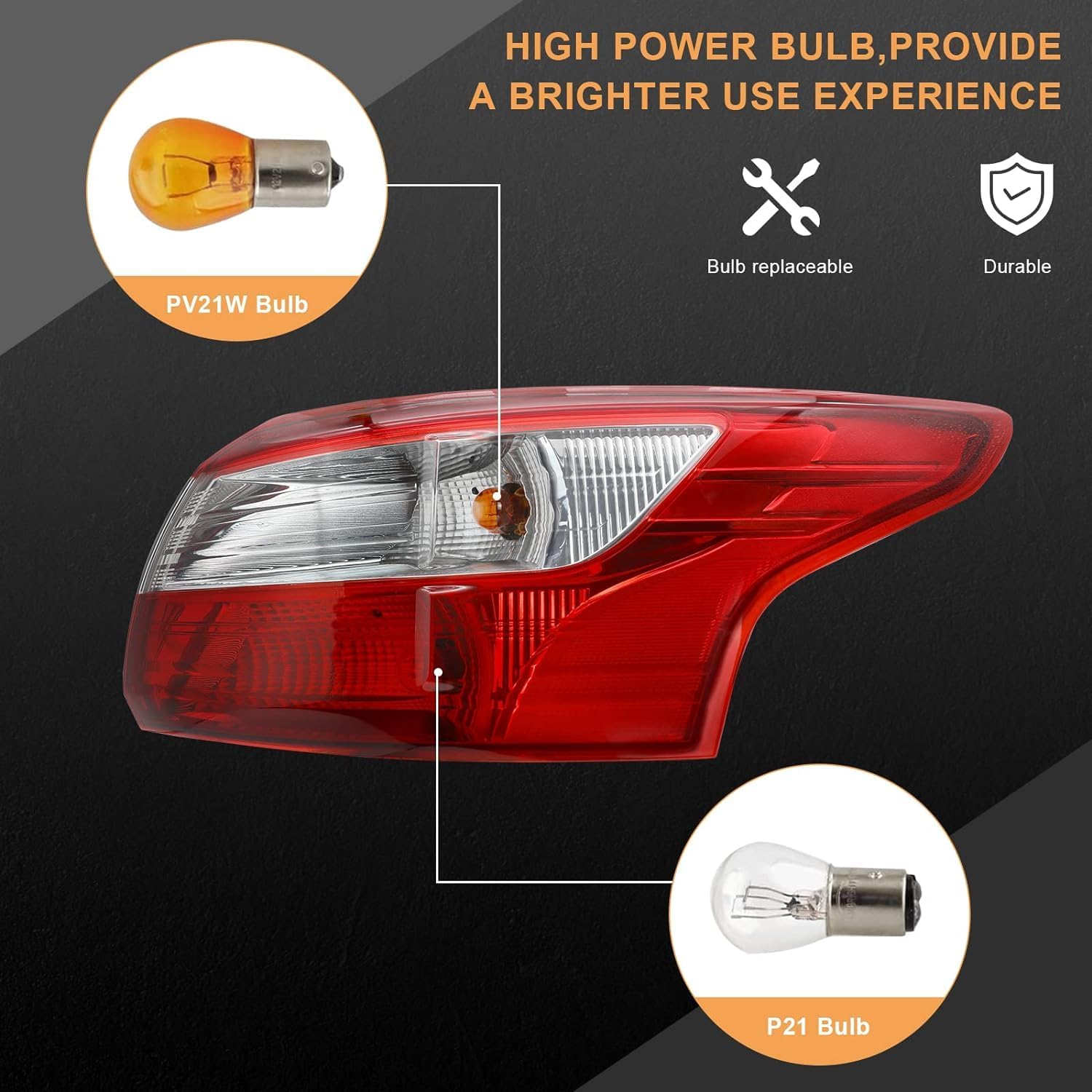 Tail Light Assembly Brake Stop For 2012 2013 2014 Ford Focus Sedan Right Passenger Side