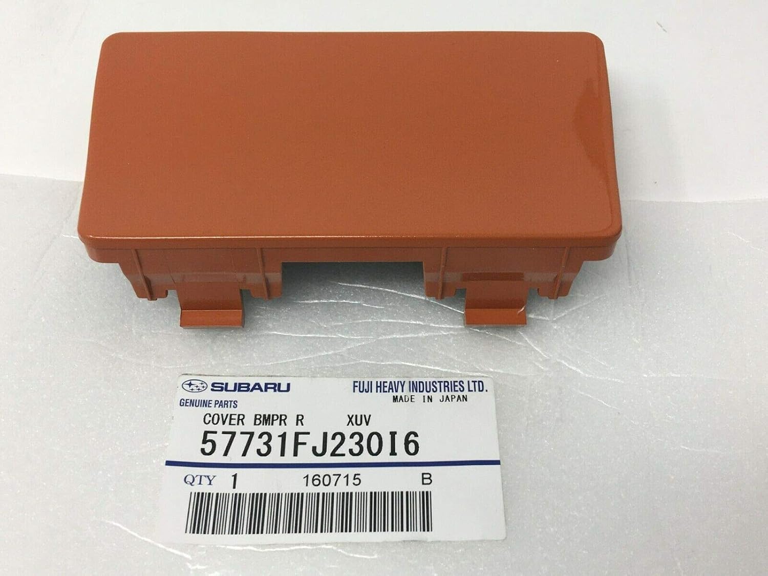 Subaru 2013-2017 Subaru Crosstrek Rear Tow Hitch Cover Orange Pearl 57731FJ230I6 OEM
