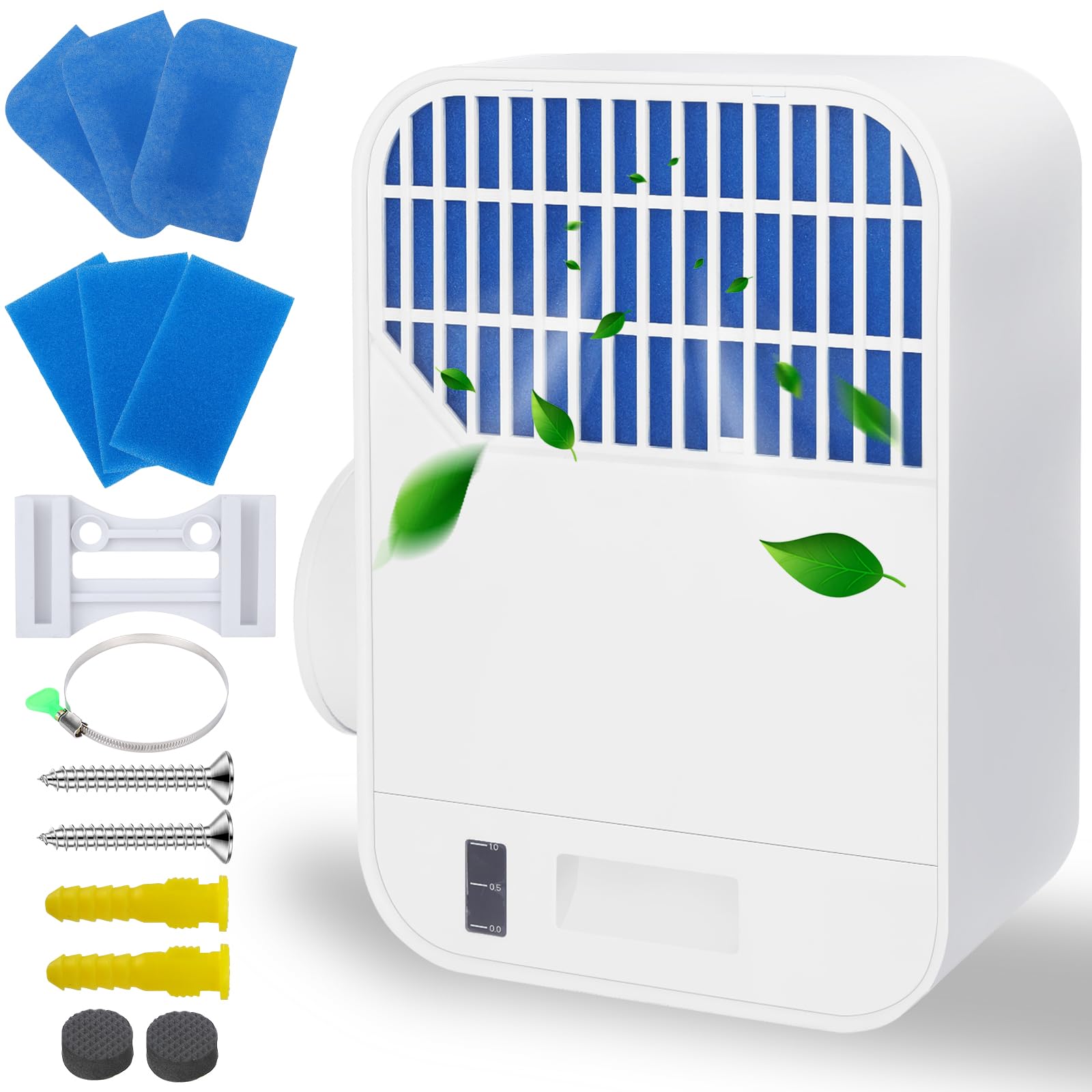 Indoor Dryer Vent Kit for Electric Dryers, Upgraded 3-IN-1 Dryer Vent Box with 6 Polyester Filters, Effectively Captures Lint Vac And Hair To Improve Air Quality In The House, Saves Energy