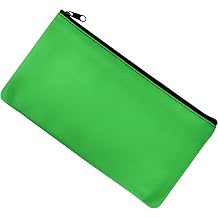 1 Pcs Money Bag with Zipper, 11x6 Inches Cash Wallet, Check Wallet, Receipt Organizer, Zippered Pouches for Cash Check Receipt Cosmetics Green