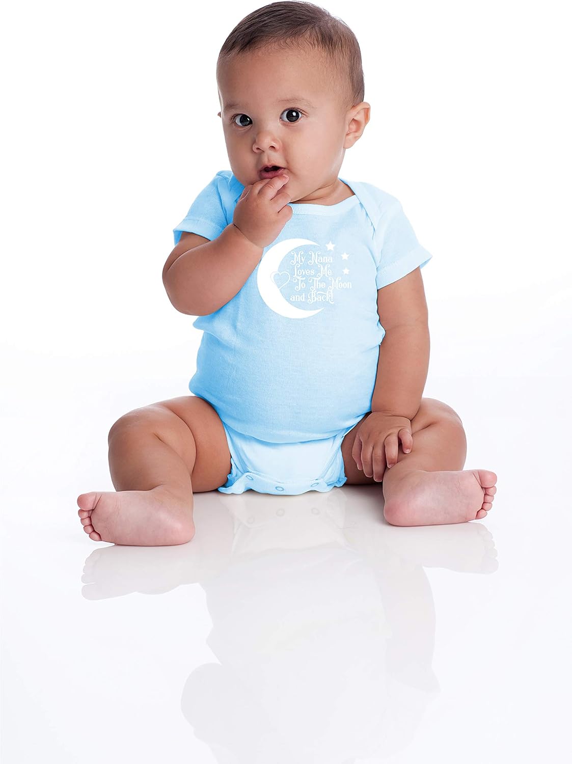 My Nana Loves Me to The Moon and Back - Funny Baby Essentials Bodysuit - Newborn Boy Clothes