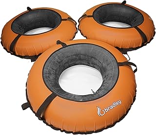 Pack of Three Bradley Heavy Duty Tubes for Floating The River; Whitewater Water Tube; Rubber Inner Tube with Cover for River Floating; Linking Tubes for Floating The River; River raft Tube