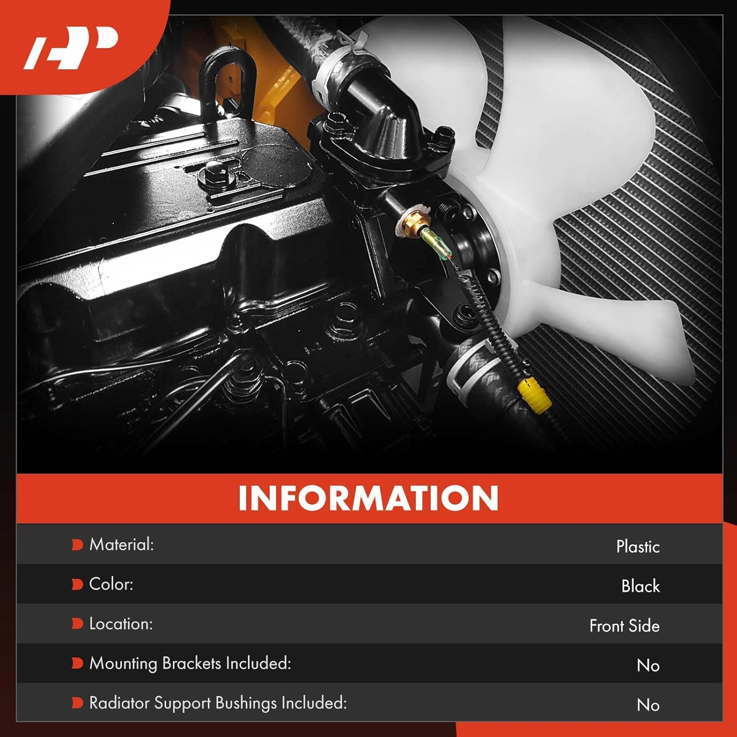 A-Premium Engine Radiator Cooling Fan Shroud Compatible with Toyota Tacoma 1996-2004 3.4L