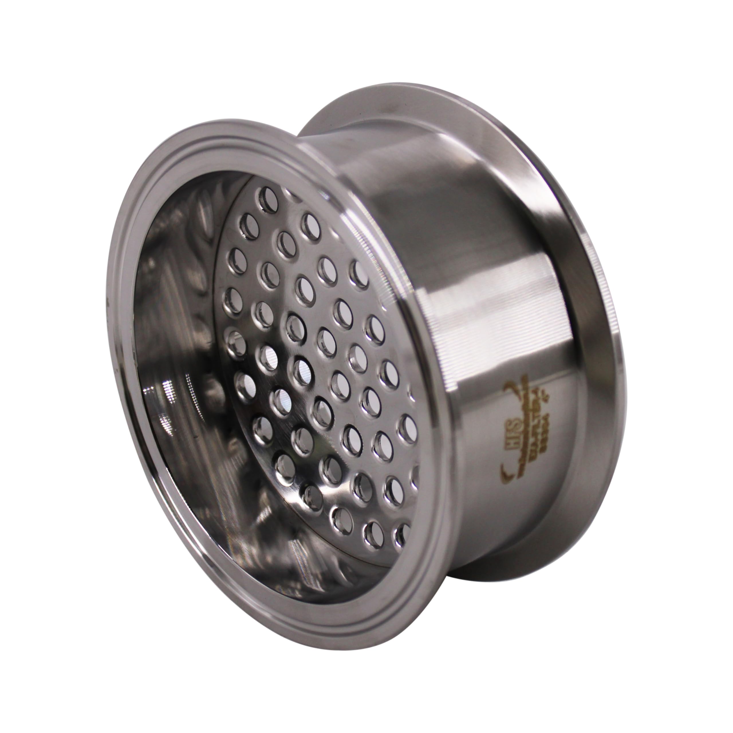 HFS(R) 4" Tri Clamp Filter Plate, Middle Weld, High Pressure Sanitary Fitting with 6mm Holes Stainless Steel 304