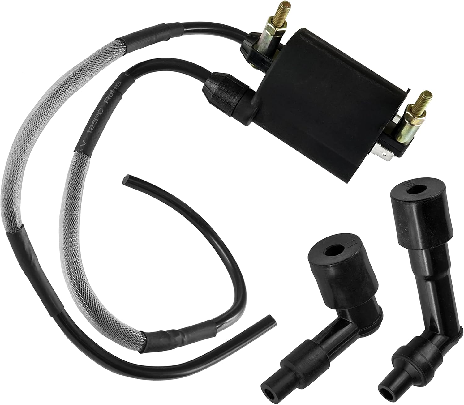 Caltric Ignition Coil Spark Plug Caps 16" Wire Compatible with Kawasaki Vulcan 1500 Classic 1997-2008