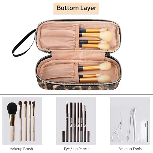 Miniatura 3 de Ethereal Bolsa de maquillaje para bolso, pequeña bolsa organizadora de maquillaje, bolsa de maquillaje de viaje para mujer, estuche de lápices de