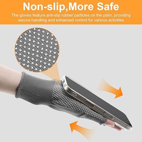 Miniatura 3 de Paquete de 6 guantes de entrenamiento de medio dedo, ligeros, transpirables, sin dedos, guantes de trabajo de compresión para ciclismo, deportes,