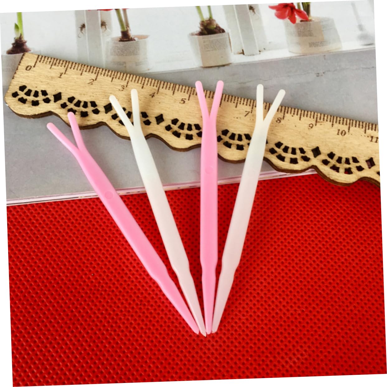 FRCOLOR Lightweight Eyelid Sticker Applicator Double Eyelid Fork Tool for Women Random Color