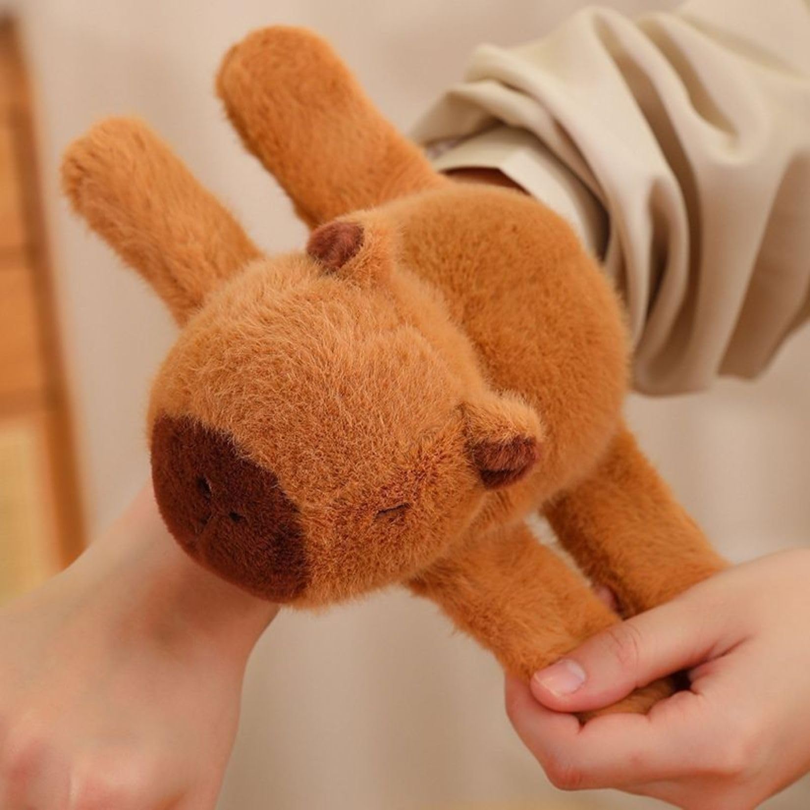 Morsika Cute Animal Fur Plush Slap Wristband for Kids -Soft Toy Bracelet, Adjustable Snap Band for Boys & Girls 2