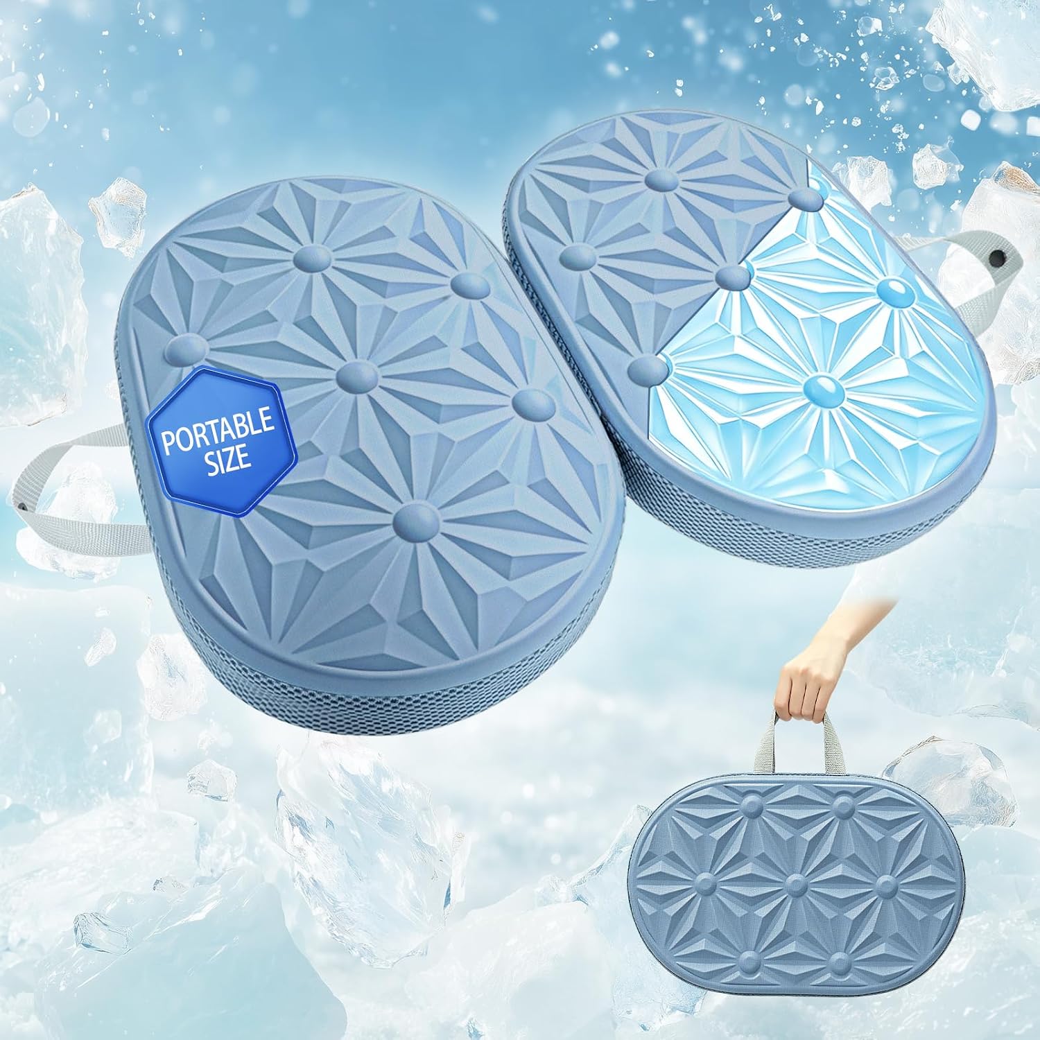 Cooling Gel Enhanced Memory Foam Seat Cushion, Desk Chair Seat Cushion, Office Chair Cushions, Foldable Portable, Back Sciatica Coccyx Tailbone Pain Relief, Driving Car Airplane Wheelchair Bleachers
