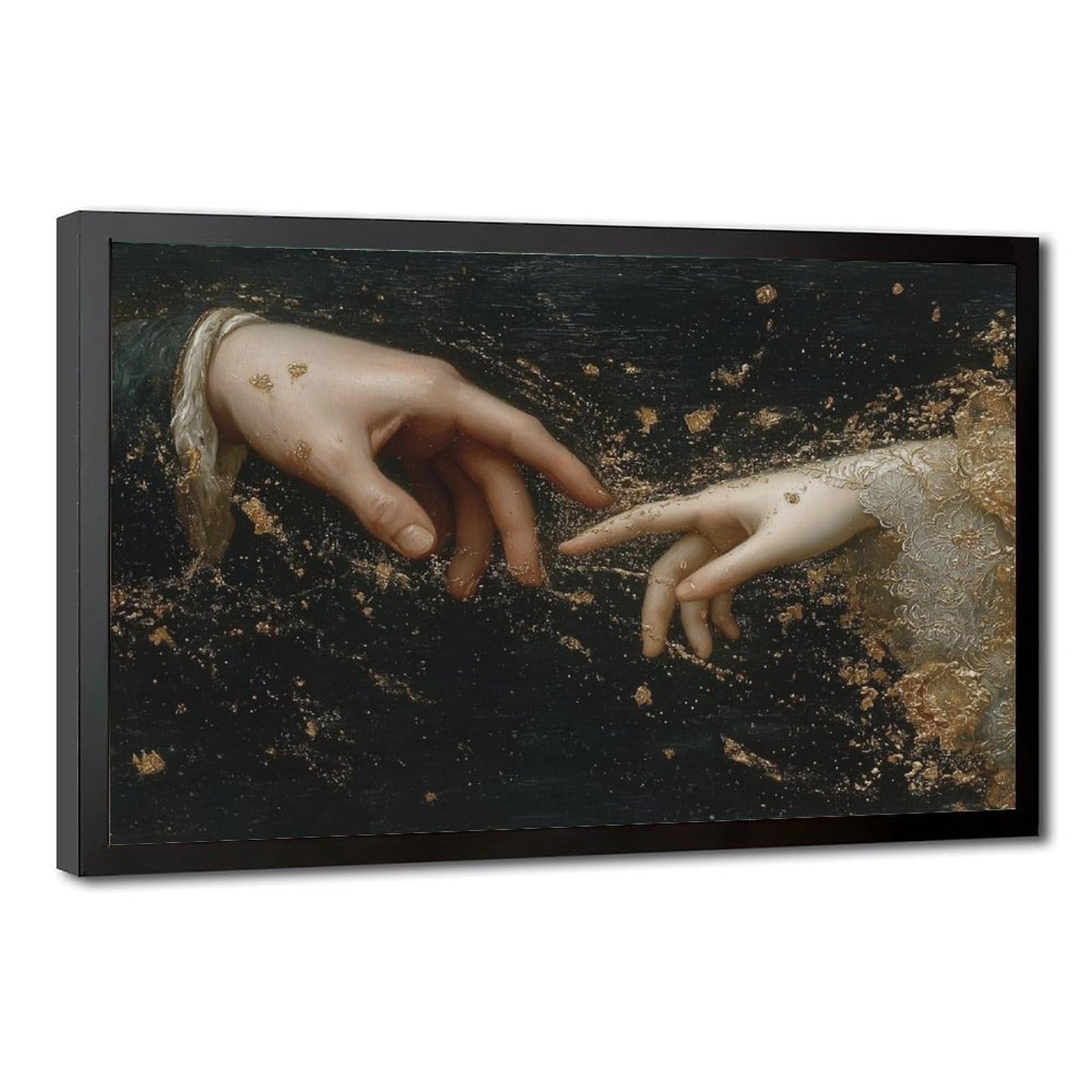Bareronor Brown Golden Magic Touch Canvas Poster Bedroom Decor Landscape Office Room Decor Gift 12" L X 18" W