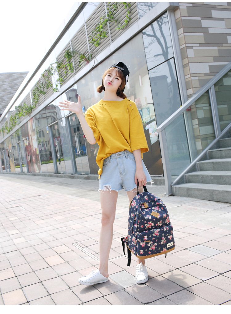 Escuela Mochilas Para Chicas Moda Floral Escuela Bolsas Bolsas de libros Daypack Viajes Bolsa Para Mujeres