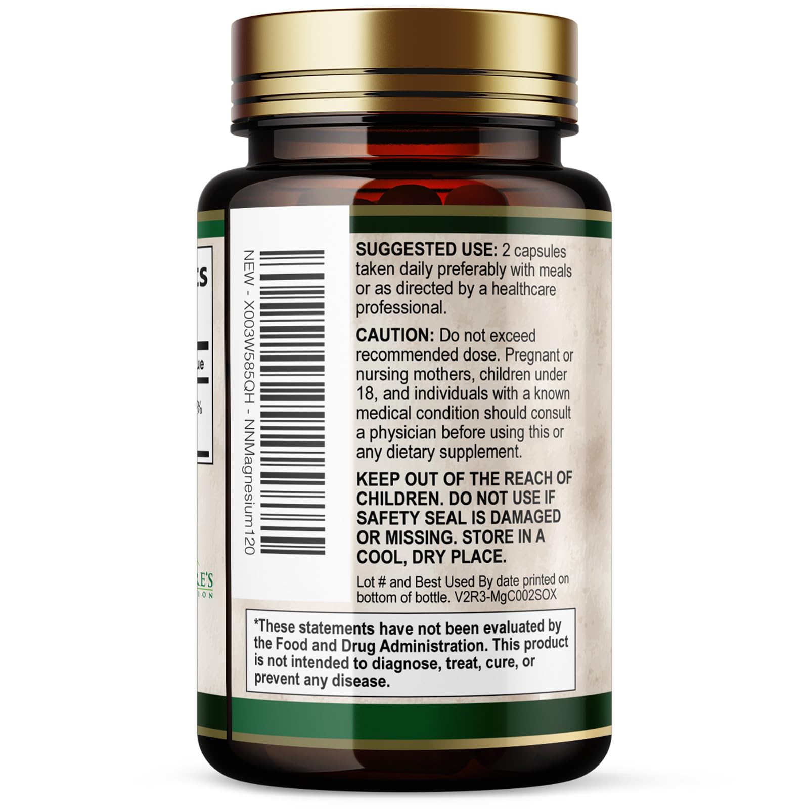 Magnesium Citrate 1000mg Extra Strength Magnesium Supplement for Bone, Muscle, Nerves & Heart Health Support, Natural Magnesium for Constipation, Calm & Relaxation Support, USA Bottled - 120 Capsules — Amazon image 8