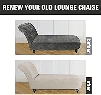 Vista 6 de Funda para tumbona sin brazos, funda elástica para sofá con tela jacquard suave, fundas de sofá impermeables y lavables, para sala de estar