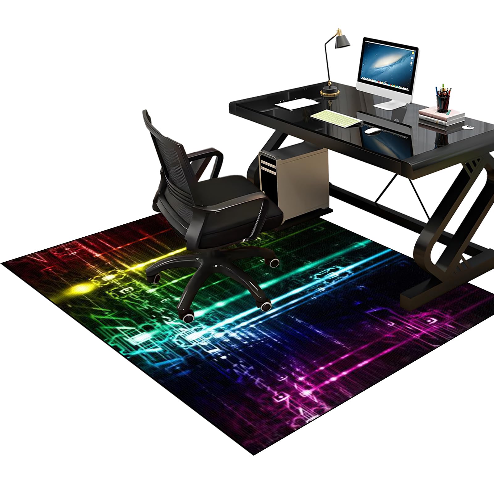 Protector Suelo Silla Ruedas Alfombra Silla Gaming Oficina 90 x 120 cm Alfombrilla para Silla de Oficina Antideslizante Protector Suelo Tapete de protección Madera/baldosas Gaming Protector de Suelo