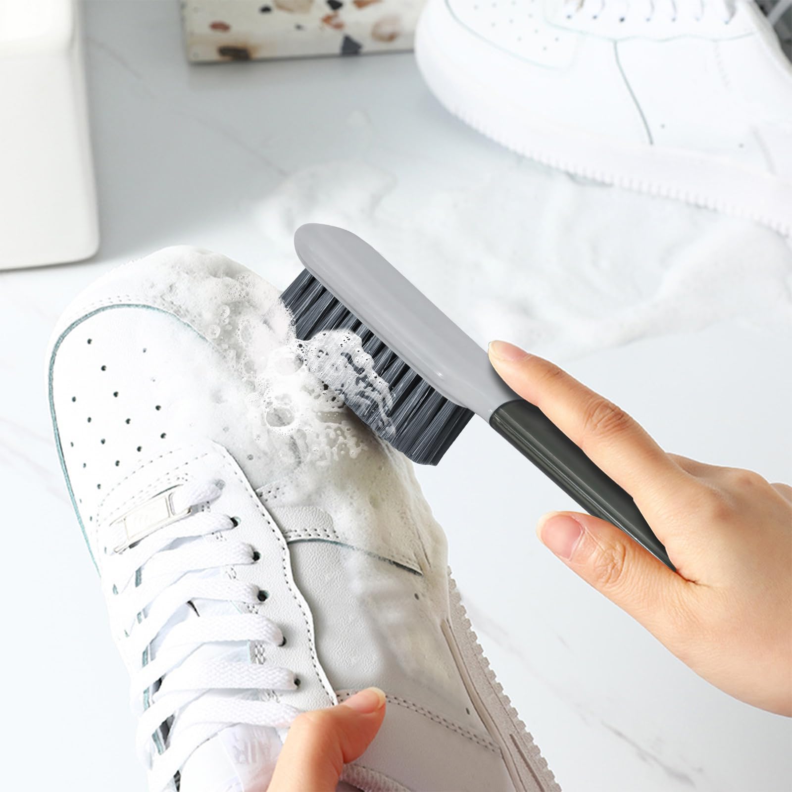 Brosses à Linge LELE LIFE Lot De 2 - Poils Synthétiques Pour Chaussures Et Vêtements