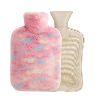 Hot Water Rubber Bag with Soft Cover【2 Liter】 Hot Water Bag for Period Cramps Pain Relief | Bed Warmer Hot & Cold Therapy Heating Bag for Shoulder,Back,Neck 【Garam Pani ki Theli】 Pink【2000ml】 【UNICORN】