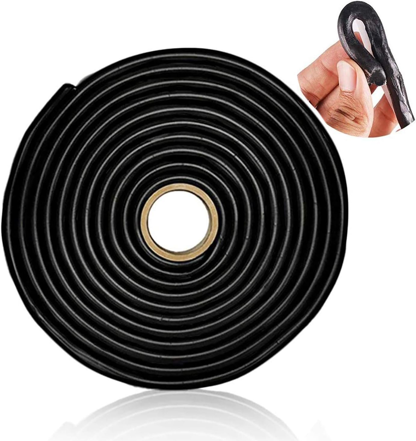 Black Butyl Tape Windscreen Sealant Window Door Windshield Car Truck Headlight LED Audio Video Installation Tool Retrofit Reseal Strip Seal Waterproof Seal Noise Isolation - 9.5MMx4.57M