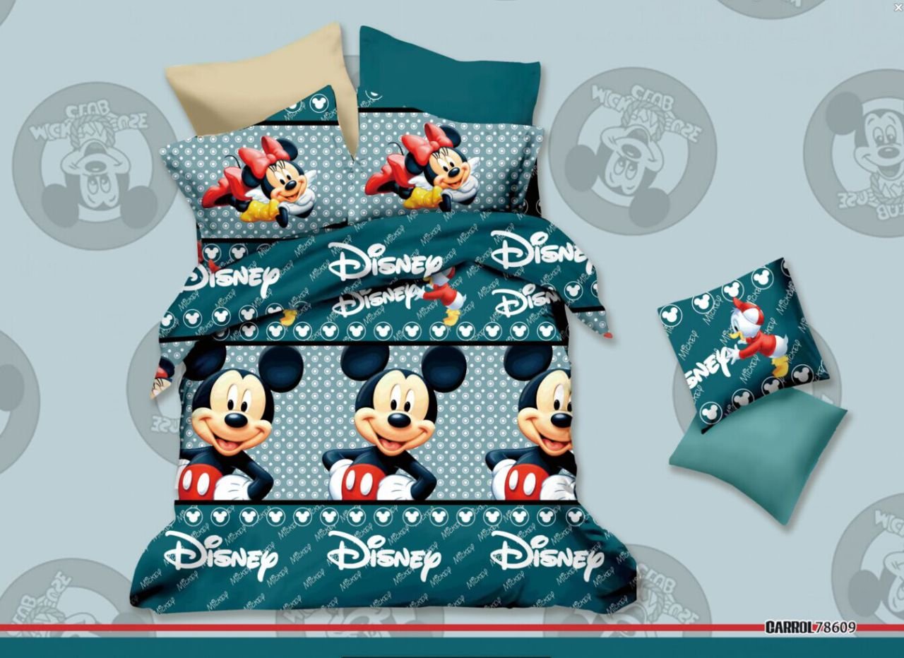 Cairo Disney Mickey Mouse BedSheet for Double Bed with 2 Pillow Covers