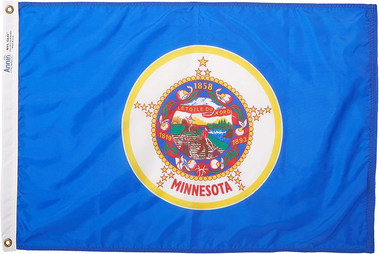 Annin Flagmakers Minnesota State Flag USA-Made to Official State Design Specifications, 3 x 5 Feet (Model 142760)