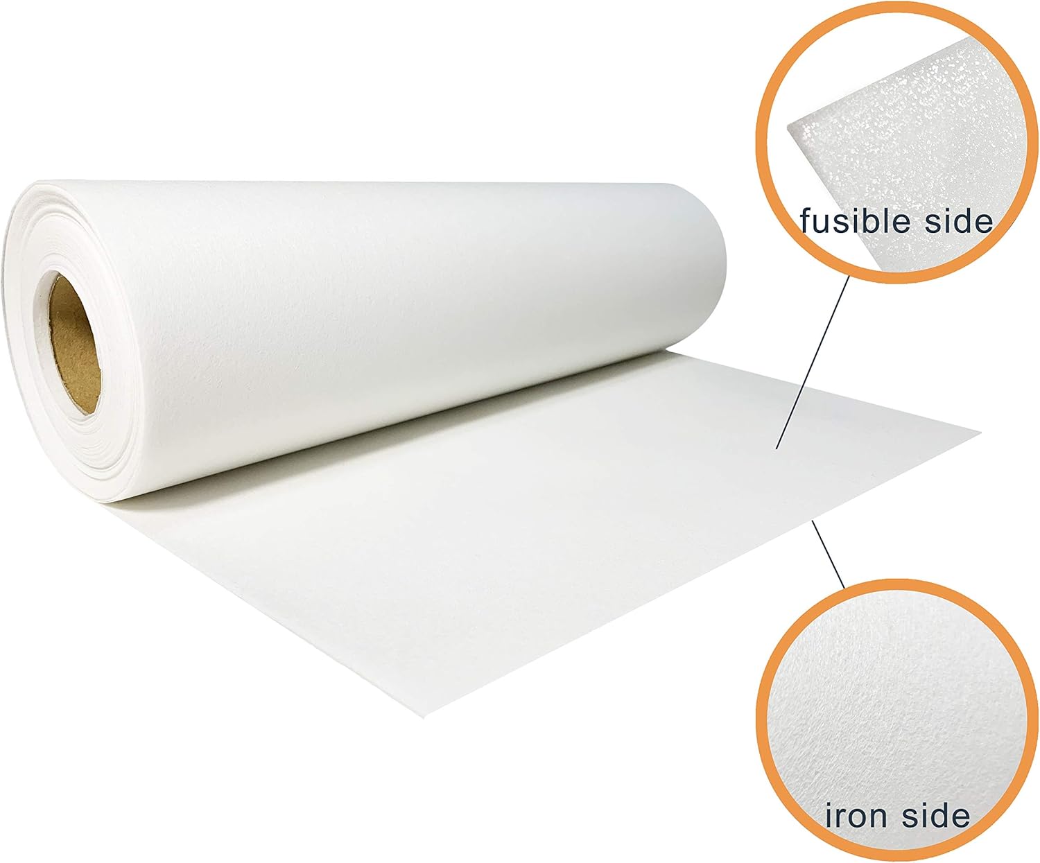 HimaPro Fusible Iron on Embroidery Stabilizer Backing 12 inch x 25 Yard Roll (Tearaway)