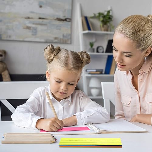 Miniatura 3 de 300 hojas de tiras de oración con rayas de arco iris, tiras adhesivas de oraciones de aprendizaje para suministros de recompensas de oficina, 3 x 8