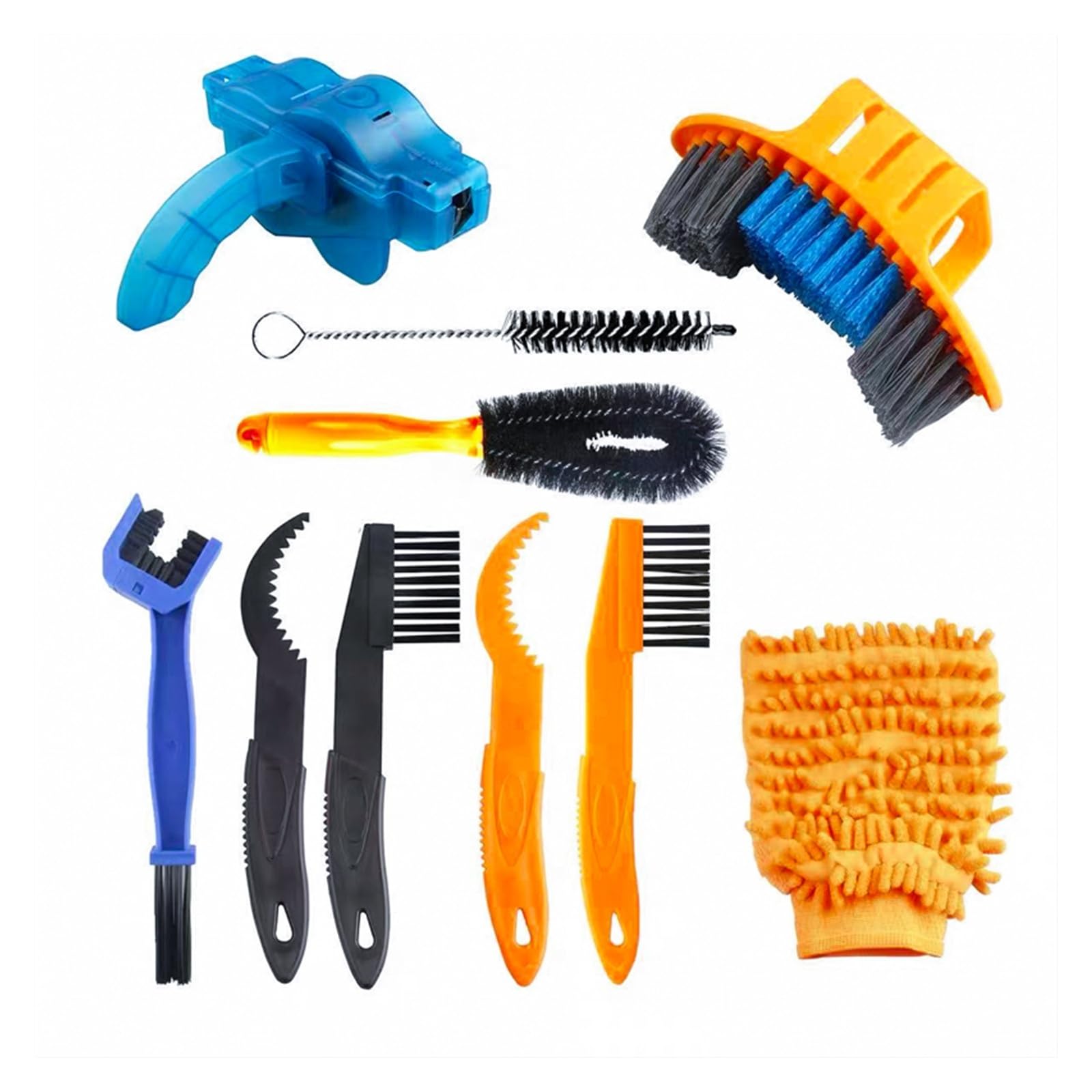 Profesjonalny zestaw do czyszczenia rowerów MTB, Heavy Duty Chain Brush & Complete Wash Tool für Mountain Bike, Durable Outdoor Cycling Care Accessories, Easy to use