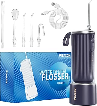 Cordless Water Flossers for Teeth, IPX7 Irrigador Dental Floss with 4 Tips