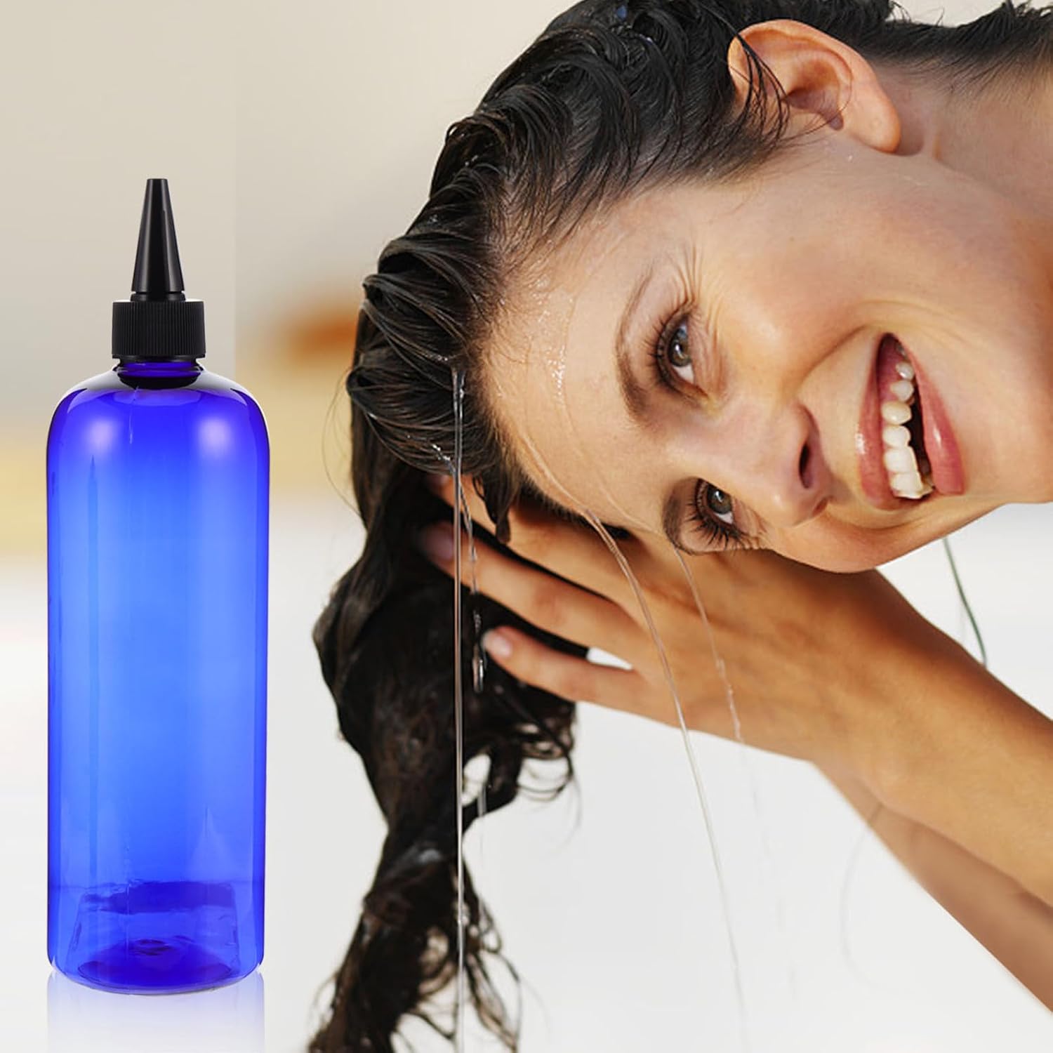 6pcs Hair Dye Applicator Bottle Refillable Squeeze Bottle for Hair Oil