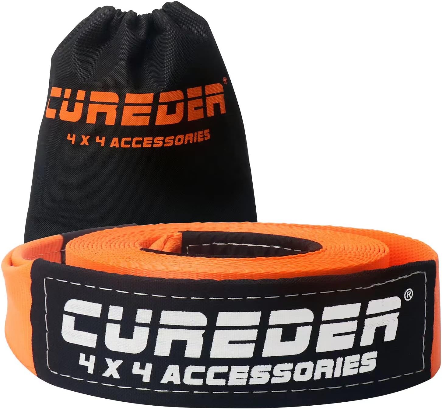 Tow Strap - 3'' x 20ft Recovery Strap,Lab Tested 35,121 lb Break Strength Strap, Suitable for Emergency Off-Road Vehicles and Trucks, Get Your Vehicle Out of Any Situation