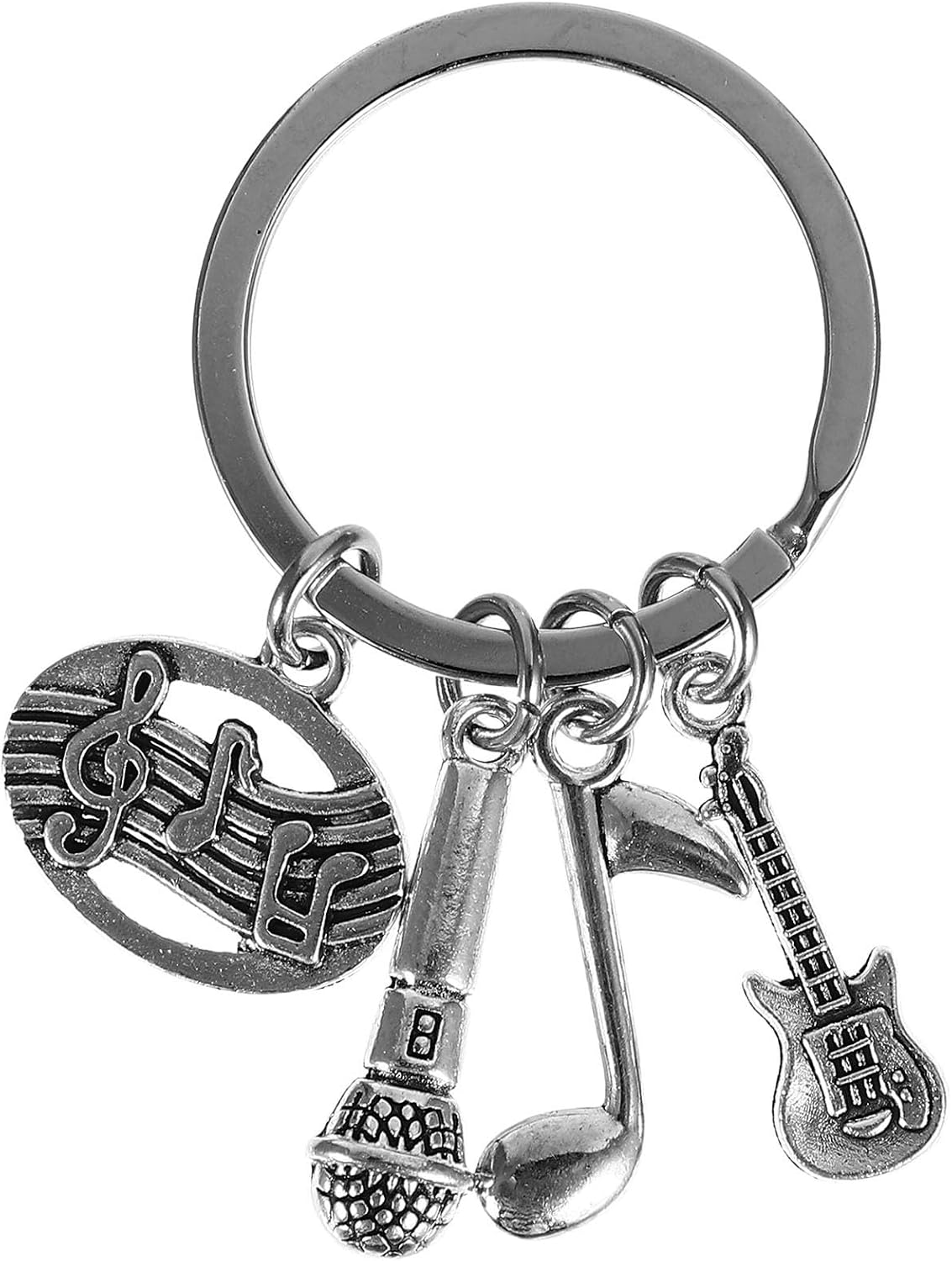 CALLARON Music Lover Keychain Pendant with Microphone Music Note Guitar