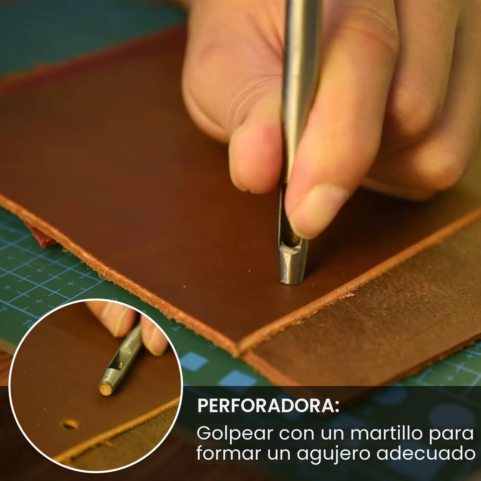 FEPITO 58 piezas de cuero herramientas de artesanía de bricolaje herramientas de costura de cuero para coser a mano costura artesanía de cuero herramienta de bricolaje (Tools)